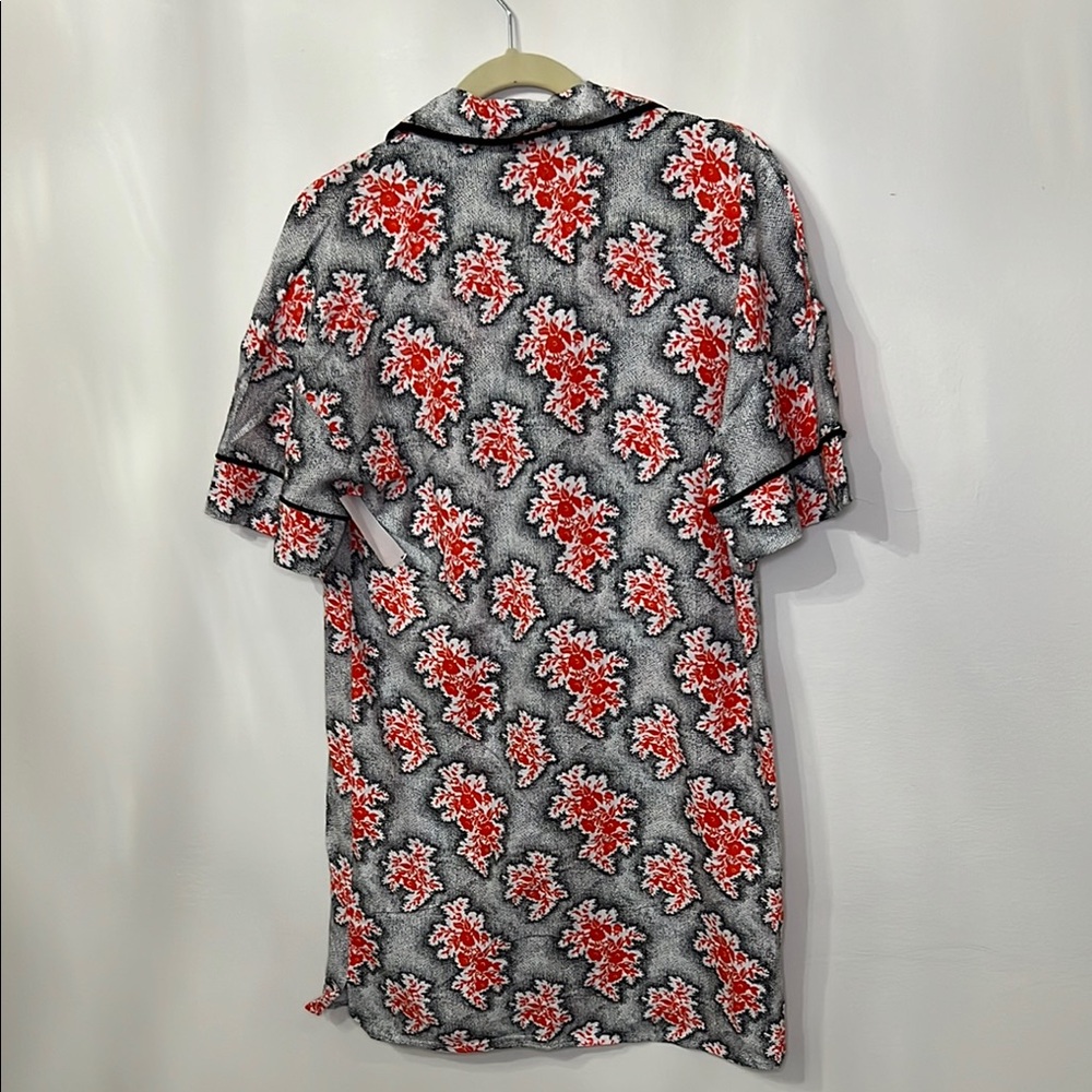 Topshop souvenir shirt dress in red and black floral New With Tag - Picture 5 of 8